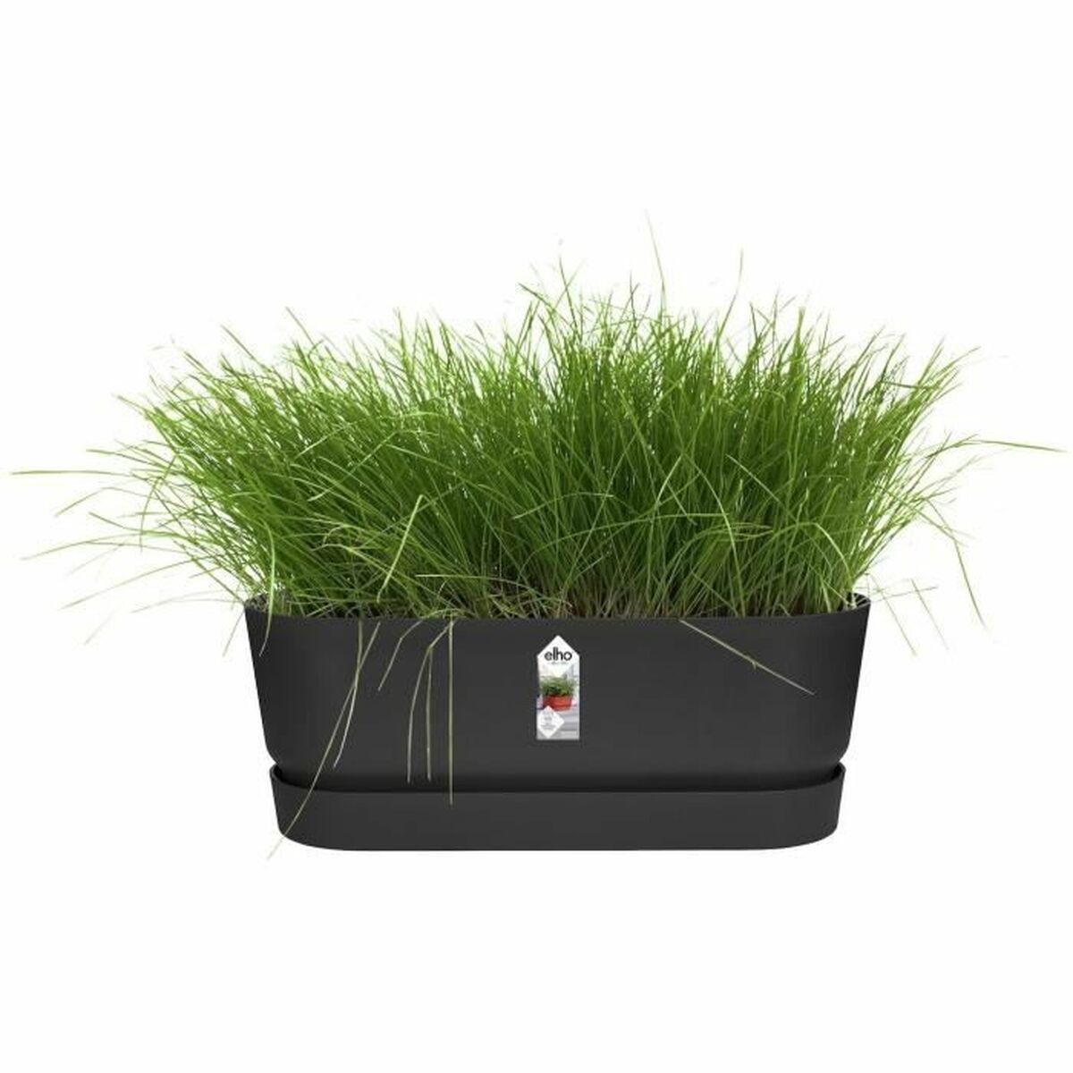 Blomlåda Elho   Svart 50 cm Plast Oval